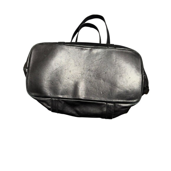 Tumi Weekender Bag Black Leather Tote Travel 18x17x8 - Picture 4 of 16